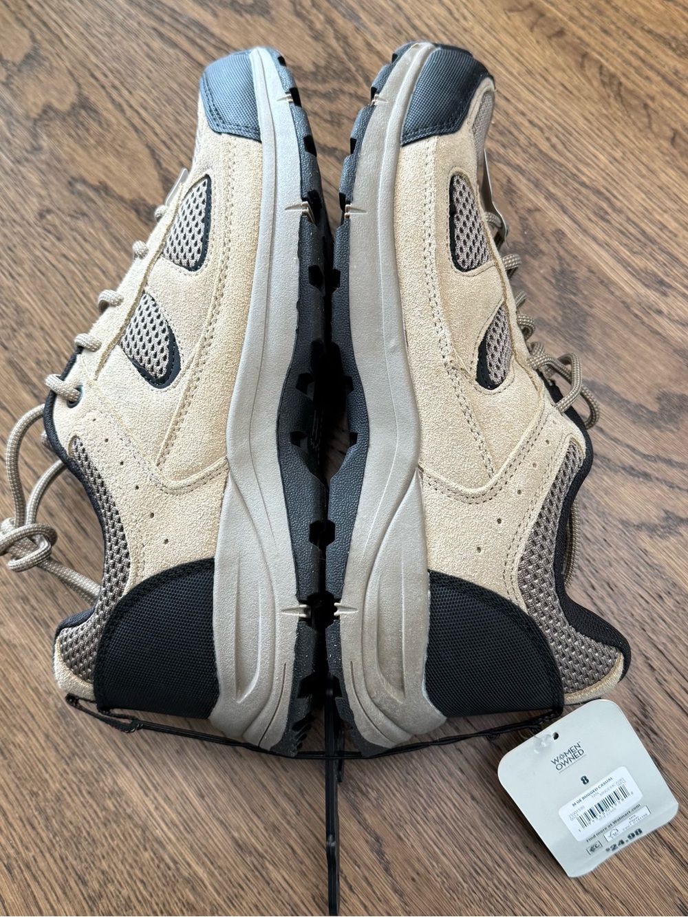 George Men's Beige Mesh & Leather Trainer - Beige men’s size 8 - Picture 3 of 5